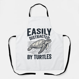 Gemakkelijk Afgeleid Door Schildpadden Vintage Shi Schort