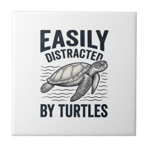 Gemakkelijk Afgeleid Door Schildpadden Vintage Shi Tegeltje