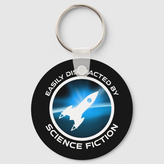 Gemakkelijk Afgeleid Door Sciencefiction Sleutelhanger (Voorkant)