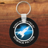 Gemakkelijk Afgeleid Door Sciencefiction Sleutelhanger (Voorkant)
