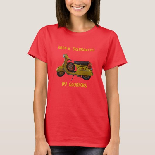 Gemakkelijk afgeleid door Scooters T-shirt (Voorkant)