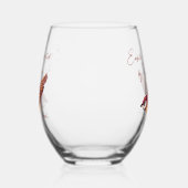 Gemakkelijk afgeleid door Sparrows gepersonaliseer Wijnglas Zonder Voet (Rechts)