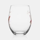 Gemakkelijk afgeleid door Sparrows gepersonaliseer Wijnglas Zonder Voet (Links)