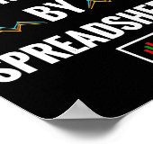 Gemakkelijk Afgeleid Door Spreadsheets Statistieke Poster (Hoek)