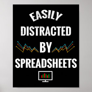 Gemakkelijk Afgeleid Door Spreadsheets Statistieke Poster