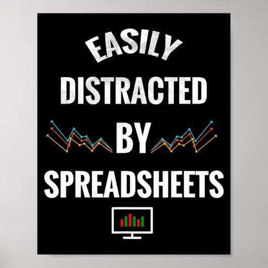 Gemakkelijk Afgeleid Door Spreadsheets Statistieke Poster (Voorkant)