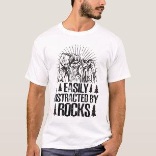 gemakkelijk afgeleid door stenen t-shirt