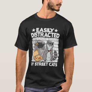 Gemakkelijk Afgeleid Door Straatkatten Wasbeer 10 T-shirt