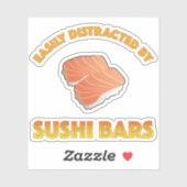 Gemakkelijk Afgeleid Door Sushi Bars Sticker (Vel)