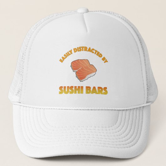 Gemakkelijk Afgeleid Door Sushi Bars Trucker Pet (Voorkant)