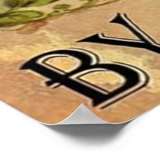 Gemakkelijk afgeleid door tuin en wijn poster (Hoek)