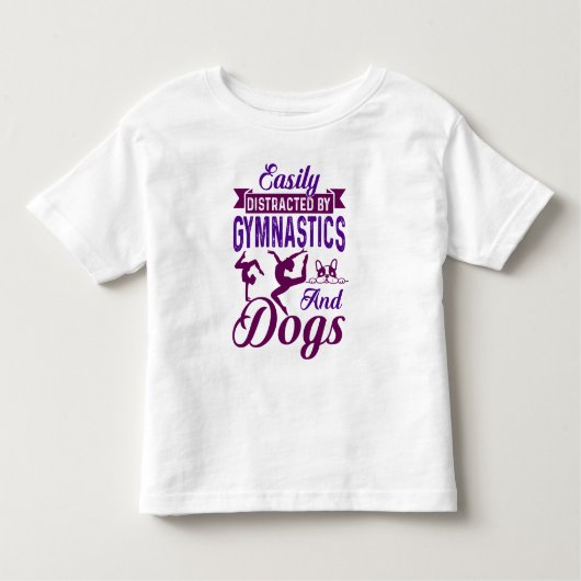 Gemakkelijk Afgeleid Door Turnen en Honden Kinder Shirts (Voorkant)