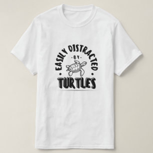 Gemakkelijk afgeleid door Turtles Funny T-shirt