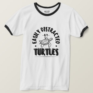 Gemakkelijk afgeleid door Turtles Funny T-shirt