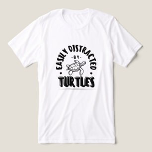 Gemakkelijk afgeleid door Turtles Funny Tri-Blend Shirt