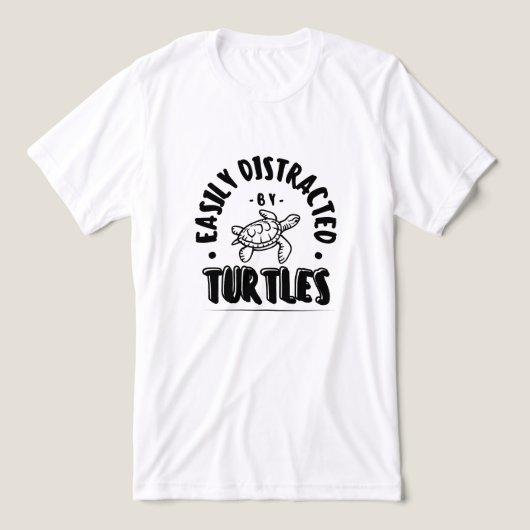Gemakkelijk afgeleid door Turtles Funny Tri-Blend Shirt (Design voorkant)