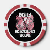 Gemakkelijk Afgeleid Door Violen Poker Chips (Voorkant)