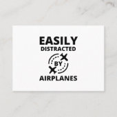 Gemakkelijk afgeleid door vliegtuigen grappige pil contactkaartje (Voorkant)