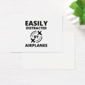 Gemakkelijk afgeleid door vliegtuigen grappige pil visitekaartje (Bureau)
