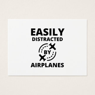Gemakkelijk afgeleid door vliegtuigen grappige pil visitekaartje