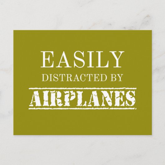 Gemakkelijk afgeleid door vliegtuigen piloot feestdagenkaart (Voorkant)