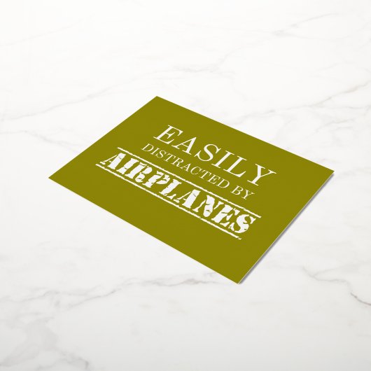 Gemakkelijk afgeleid door vliegtuigen piloot folie feestdagen briefkaart (Gedraaid)