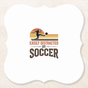 Gemakkelijk Afgeleid Door Voetbal Vintage Shirt On Kartonnen Onderzetters