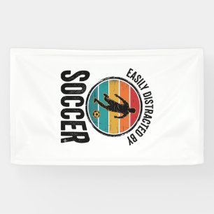 Gemakkelijk Afgeleid Door Voetbal Vintage Shirt On Spandoek