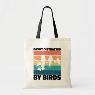 Gemakkelijk afgeleid door vogels Birdwatcher Birth Tote Bag