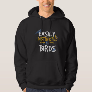 Gemakkelijk Afgeleid Door Vogels Fun Vogelkijker Hoodie