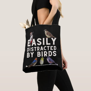 Gemakkelijk Afgeleid Door Vogels Grappige Vogel Li Tote Bag