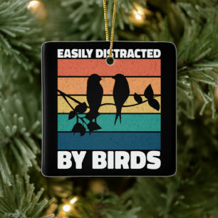 Gemakkelijk afgeleid door vogels Schattige vogelei Keramisch Ornament