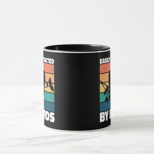 Gemakkelijk afgeleid door vogels Schattige vogelei Mok (Midden)