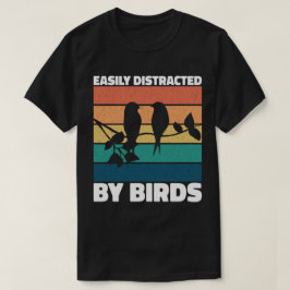Gemakkelijk afgeleid door vogels Schattige vogelei T-shirt