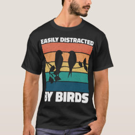 Gemakkelijk afgeleid door vogels Schattige vogelei T-shirt