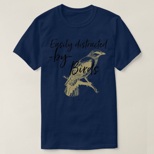 gemakkelijk afgeleid door vogels TShirt Classic TS (Design voorkant)