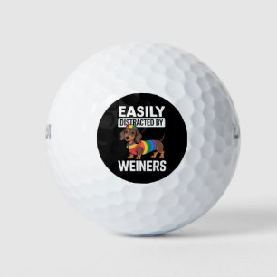Gemakkelijk afgeleid door Weiners LGBTQ Rainbow Ga Golfballen
