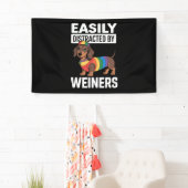 Gemakkelijk afgeleid door Weiners LGBTQ Rainbow Ga Spandoek (Insitu)