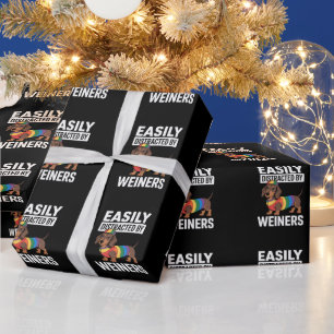 Gemakkelijk Afgeleid Door Weiners LGBTQ Regenboog  Cadeaupapier