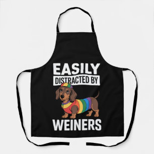 Gemakkelijk Afgeleid Door Weiners LGBTQ Regenboog Schort