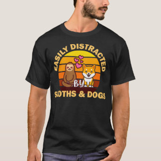 Gemakkelijk afgeleid door zeugen en honden (51) t-shirt