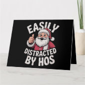 Gemakkelijk afgeleid door zijn grappige kerstfeest kaart (Voorkant)