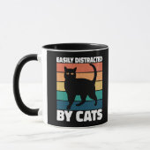 Gemakkelijk Afleid Door Katten Moppige Kitten Kat Mok (Links)
