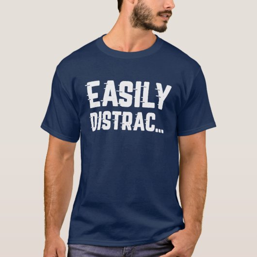 Gemakkelijk afleid retro t-shirt (Voorkant)