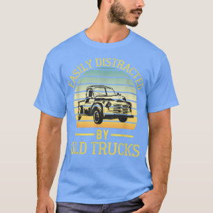 Gemakkelijk Afleidbaar Door Oude Trucks Retro T-sh T-shirt
