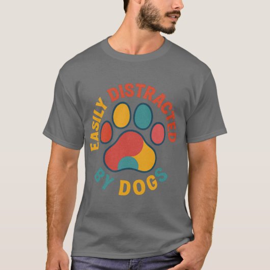 Gemakkelijk Afleidbaar grappig T-shirt (Voorkant)