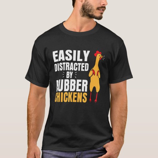 Gemakkelijk Afleidbare Rubber Kip Koele Vogel T-shirt (Voorkant)