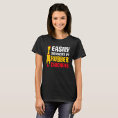 Gemakkelijk Afleidbare Rubber Kip  Rubber Kip T-shirt (Voorkant volledig)