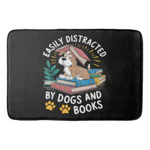 Gemakkelijk Afleidd door Honden en Boeken Grappige Badmat