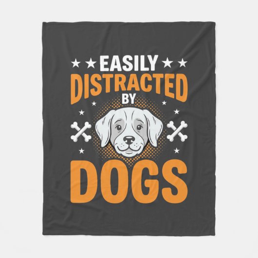 Gemakkelijk Afleiden Door Honden Fleece Deken (Voorkant)